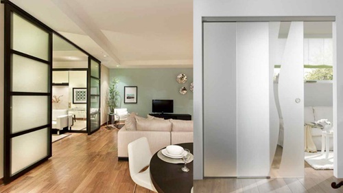 Sliding Glass Door as Room Divider